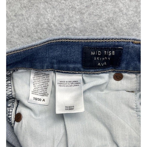 Lucky Brand Women's Mid Rise Skinny Ava Jeans Size 10/30 - Picture 9 of 10